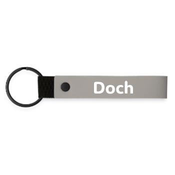 Yes! Funny Saying Shirt – Sarcastic Humor - Matte Pu Keyring - light grey - Front