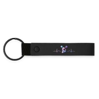 Cheerpom pom girls Mom Cheerleading - Porte-clés en PU mat - noir - Devant