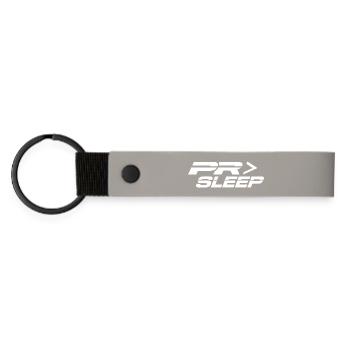 PR > Schlaf | Powerlifting Powerlifting Geschenk-Gym - Matte PU Schlüsselanhänger - Hellgrau - Vorne