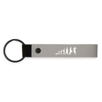 Évolution de la crème glacée - Porte-clés en PU mat - gris clair - Devant