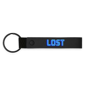 LOST | Colors can be changed - Matte Pu Keyring - black - Front