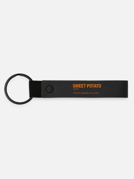 SWEET POTATO - Matte PU Schlüsselanhänger - Schwarz