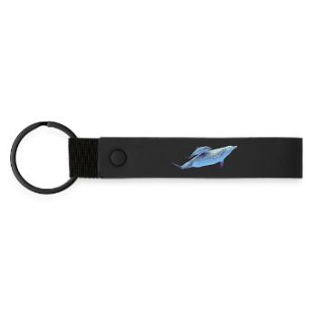 Dolphin - Matte Pu Keyring - black - Front