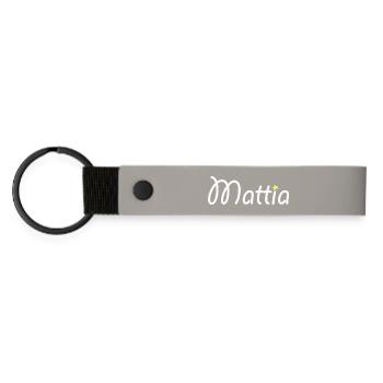 Mattia - Porte-clés en PU mat - gris clair - Devant