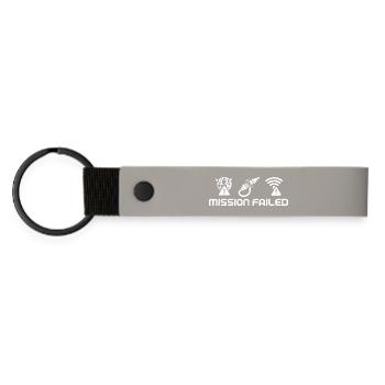 Mission Failed Gaming Gamer Video Games - Matte Pu Keyring - light grey - Front