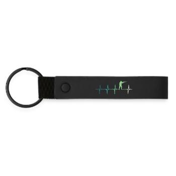 chasse Battement de coeur chasseur  - Porte-clés en PU mat - noir - Devant