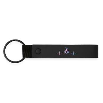 Cheerleader Cheer Mom Cheerleading - Matte PU Schlüsselanhänger - Schwarz - Vorne