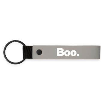 Boo - Matte Pu Keyring - light grey - Front