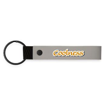 coolness claim Vectorgraphic - Matte PU Schlüsselanhänger - Hellgrau - Vorne