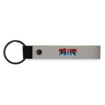 RÊVE PARTY #2 - let's talk - Porte-clés en PU mat - gris clair - Devant