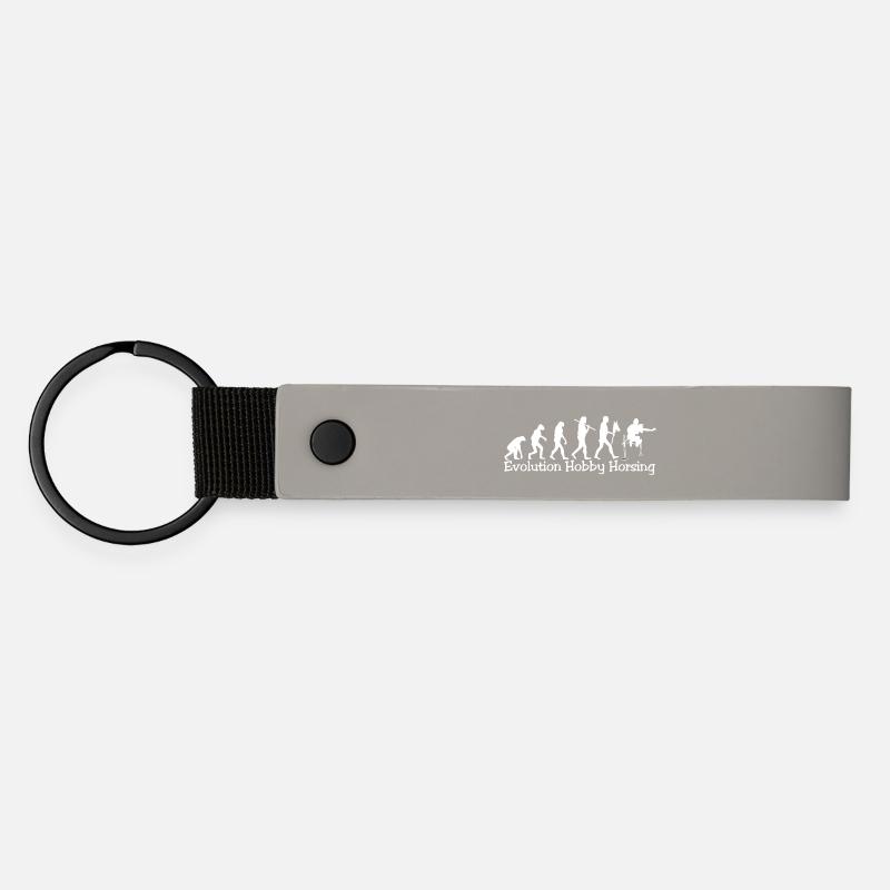 Evolution Hobby Horsing (blanc) - Porte-clés en PU mat - gris clair