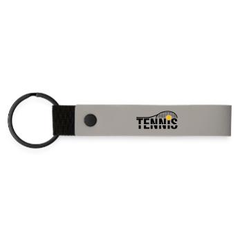 Logo tennis - Porte-clés en PU mat - gris clair - Devant