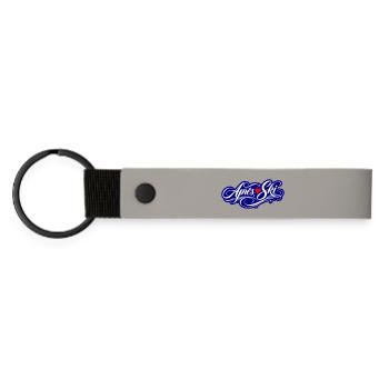 Après-ski heart love - Matte Pu Keyring - light grey - Front