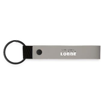 Therapie LOBBE - Matte PU Schlüsselanhänger - Hellgrau - Vorne