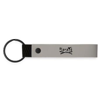 Karate - Matte Pu Keyring - light grey - Front