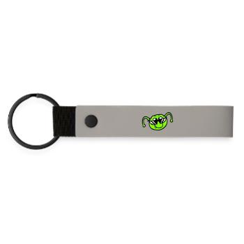 Caterpillar Sunglasses Cool Smile Cheeky Fun Comic - Matte Pu Keyring - light grey - Front