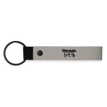 Nothing goes according to plan - Matte Pu Keyring - light grey - Front