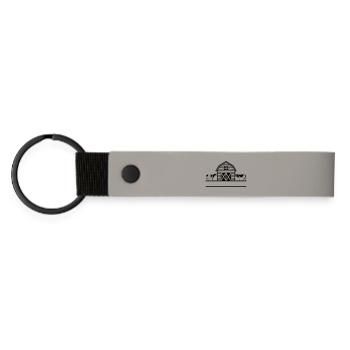 Monogramm für Nutztiere - Matte PU Schlüsselanhänger - Hellgrau - Vorne