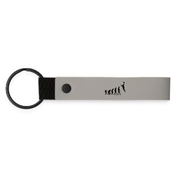 Basketball / Basketball / Basktet-Ball / Sports - Matte Pu Keyring - light grey - Front