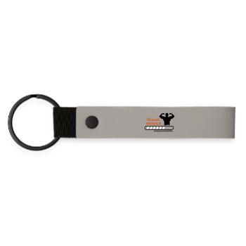 Bientôt musclé  - Porte-clés en PU mat - gris clair - Devant