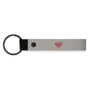 Manip Radio Humour Symboles et logo Radiologie - Porte-clés en PU mat - gris clair - Devant