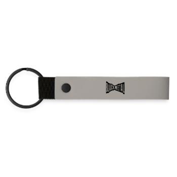 black metal hard rock guitar bangen rockn roll - Matte Pu Keyring - light grey - Front