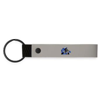 Saut VTT extrême - Porte-clés en PU mat - gris clair - Devant
