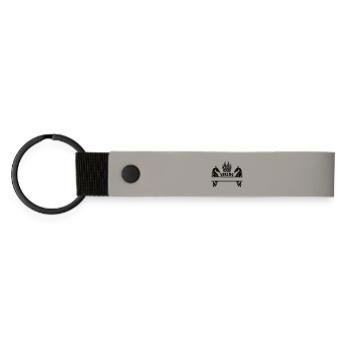 Griffe d’ours viking deux dragons plaque signalétique 8 - Porte-clés en PU mat - gris clair - Devant