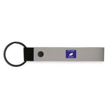 Muet comme une carpe - Porte-clés en PU mat - gris clair - Devant