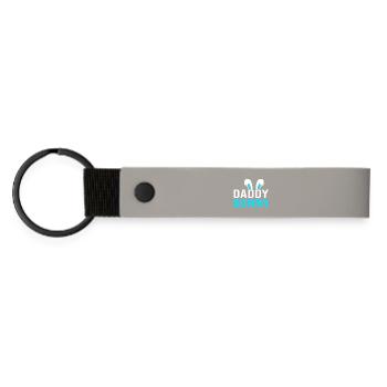 Expectant Mom Easter Gender Reveal - Matte Pu Keyring - light grey - Front