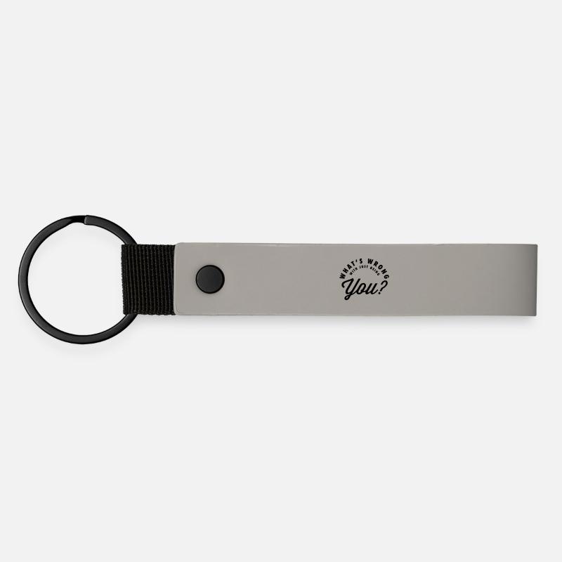 Qu’y a-t-il de mal à être soi-même - Script d’amour de soi - Porte-clés en PU mat - gris clair