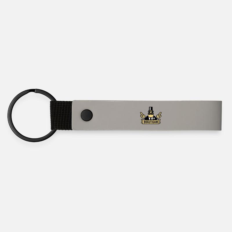 Concours de la main du marié (enterrement de vie de garçon / enterrement de vie de garçon / 3C) - Porte-clés en PU mat - gris clair