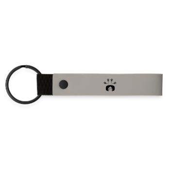 Cheese with four stars - Matte Pu Keyring - light grey - Front
