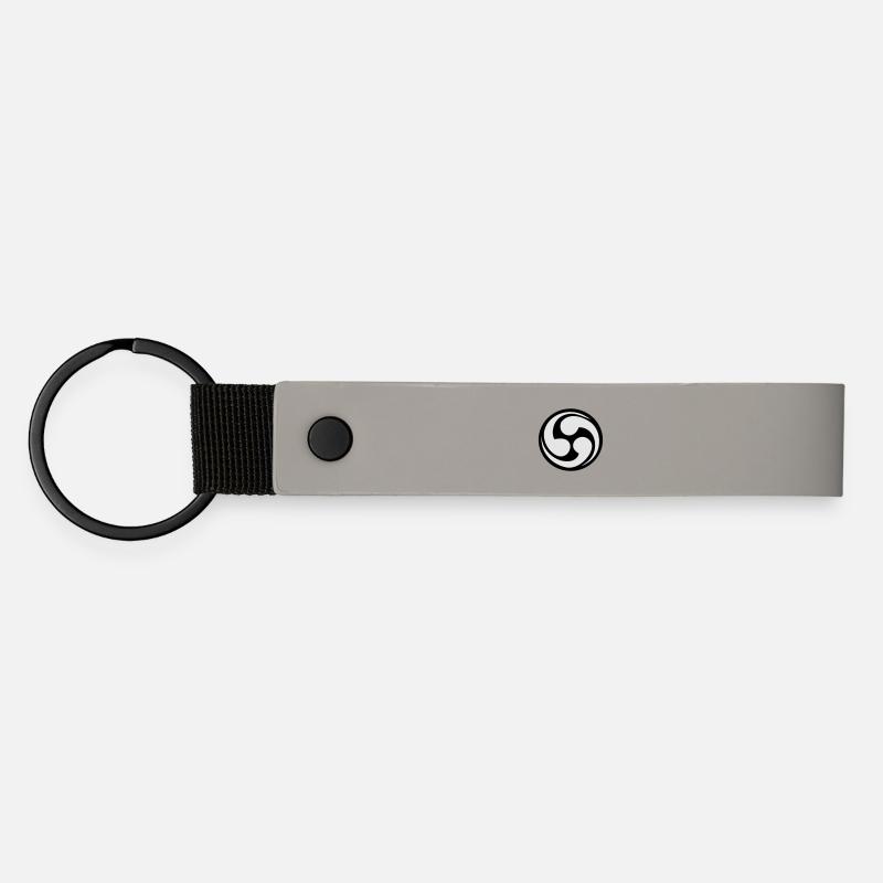 mitzu_tomoe_02 - Matte PU Schlüsselanhänger - Hellgrau