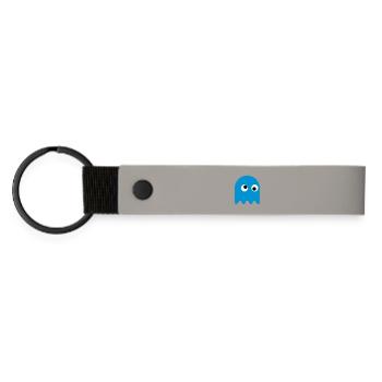 Game Classics Ghost - Matte Pu Keyring - light grey - Front