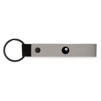 Huit noir - Porte-clés en PU mat - gris clair - Devant