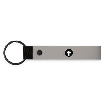 Cross - Matte Pu Keyring - light grey - Front