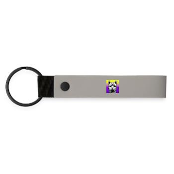Alpaca - Matte Pu Keyring - light grey - Front