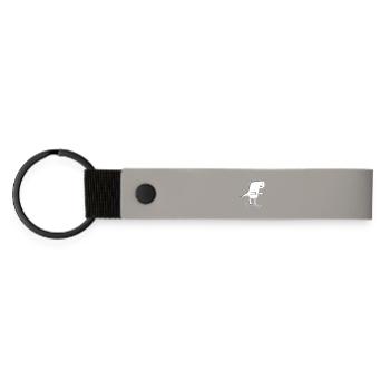 Dino skateboard dessin animé, Cool dinosaure Nerd enfants - Porte-clés en PU mat - gris clair - Devant