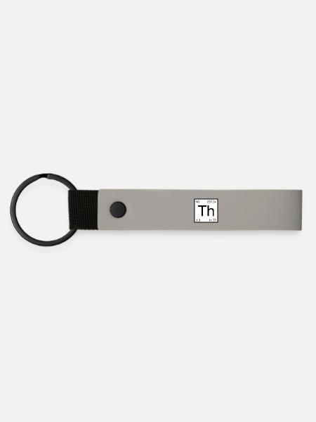 Th Thorium-Element Symbol Artwork - Matte PU Schlüsselanhänger - Hellgrau