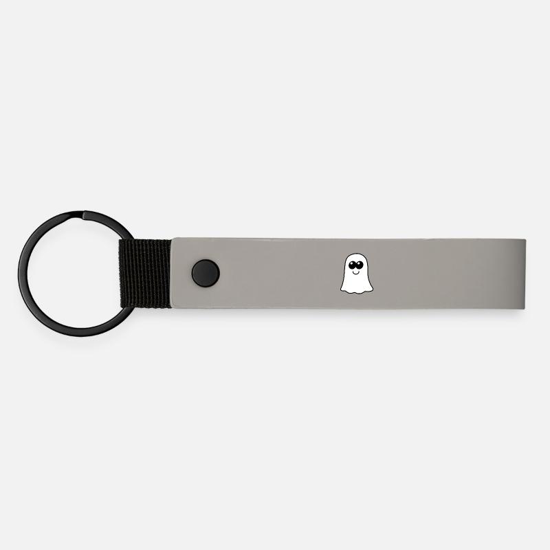 Boo Ghost - Matte Pu Keyring - light grey