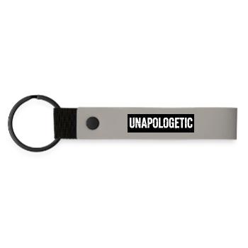 Unapologetic Authentics - Matte PU Schlüsselanhänger - Hellgrau - Vorne