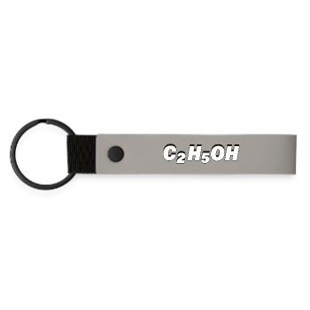 C2H5OH - Matte Pu Keyring - light grey - Front