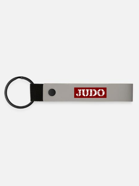 Judo - Matte PU Schlüsselanhänger - Hellgrau