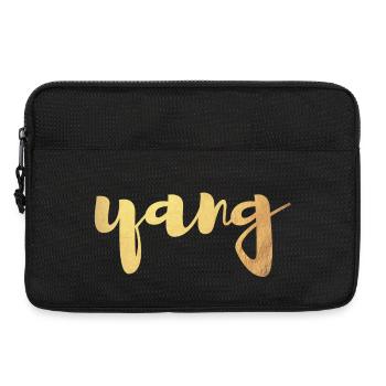 Yang (Yin and Yang) Gold Yoga Partner Look Love - Laptop bag 13" - black - Front