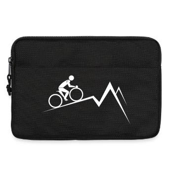 Mountainbike Minimal Berg Linie - Laptoptasche 13" - Schwarz - Vorne