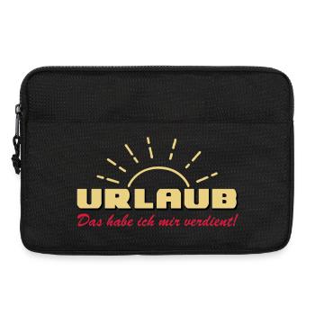 Urlaub, Ferien Spruch Shirt ,das habe ich mir (25) - Laptoptasche 13" - Schwarz - Vorne