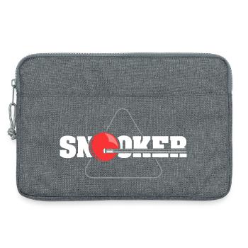 Snooker Spieler Billard Verein Logo Symbol icon - Laptoptasche 13" - Grau meliert - Vorne