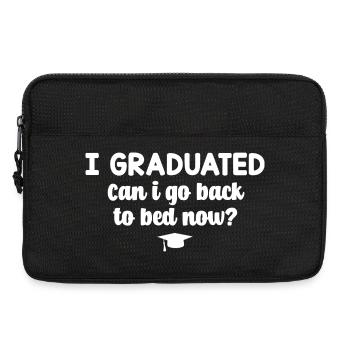 I Graduated Can I Go Back To Bed Now - Laptoptasche 13" - Schwarz - Vorne