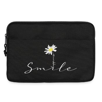 Smile sourire fleur Marguerite happiness - Sacoche pour ordinateur portable 13 pouces - noir - Devant